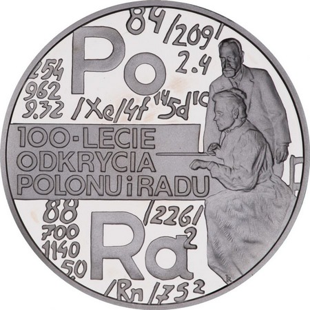 20 złotych - 100 lat odkrycia Polonu i Radu